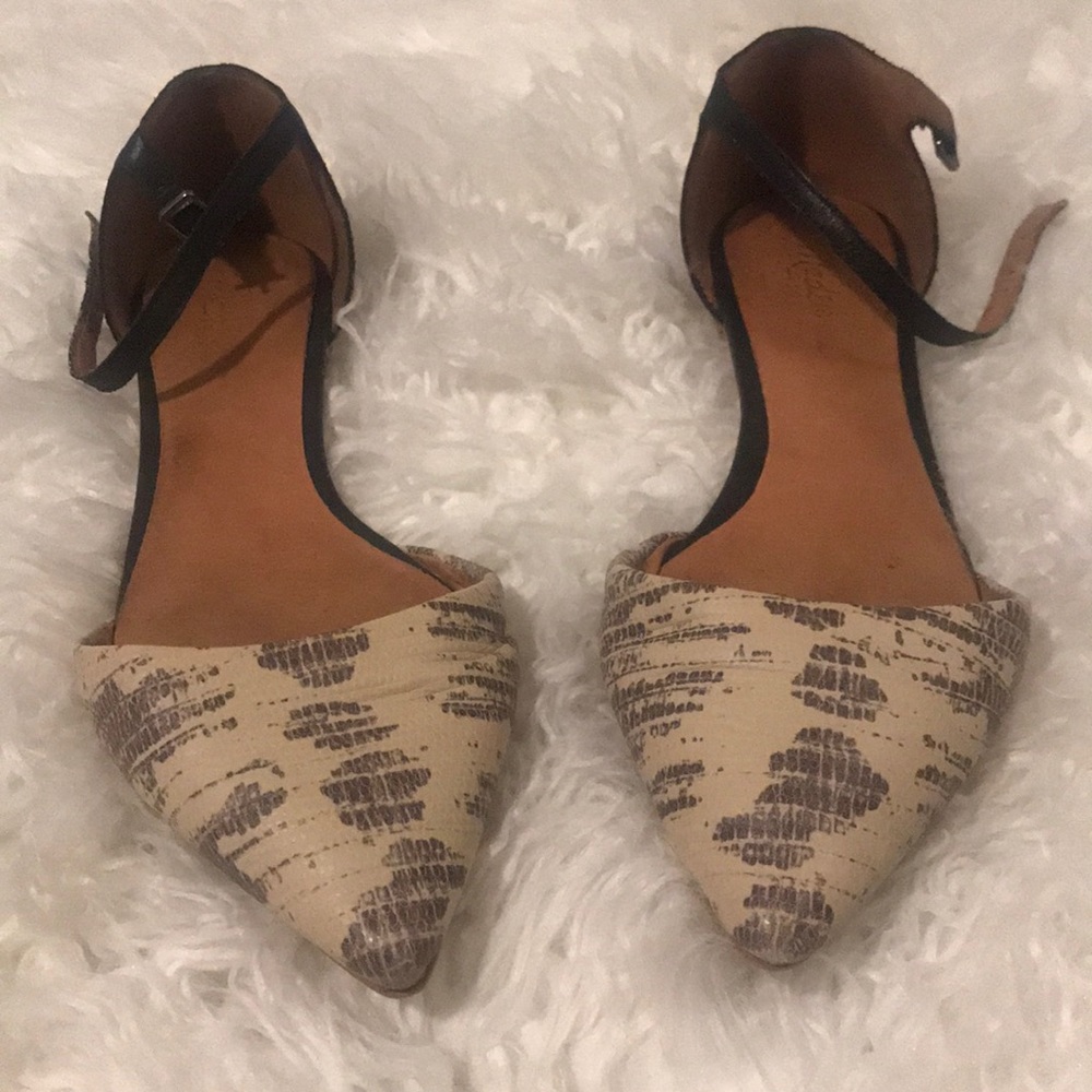 Madewell Snake Skin Flats